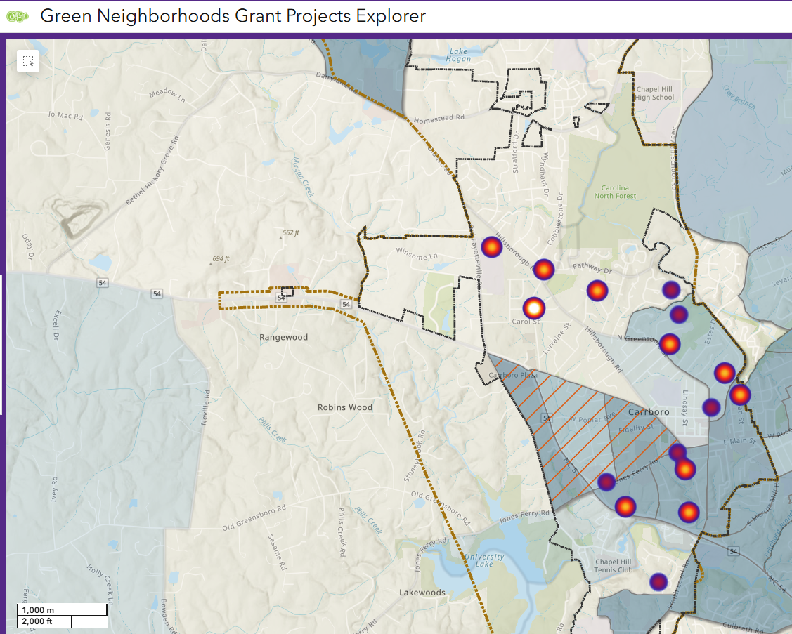 Green Neighborhoods Grant Map
